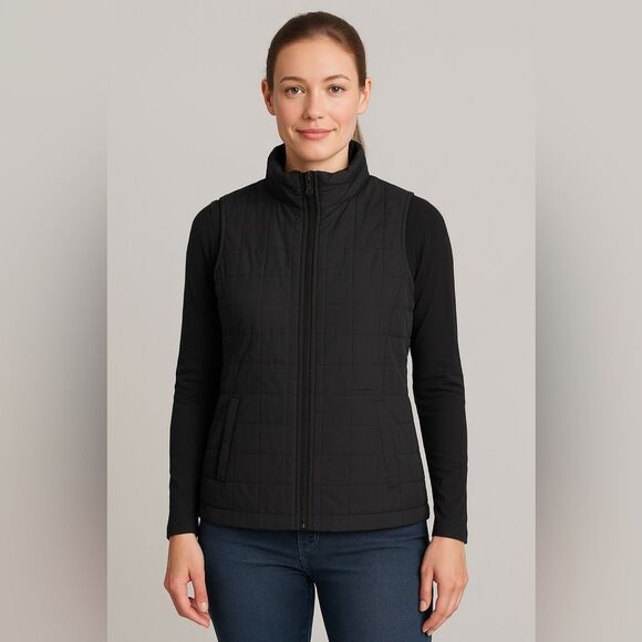 Exertek Charcoal Quilted Vest Women's Size Medium - Picture 1 of 9